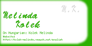 melinda kolek business card